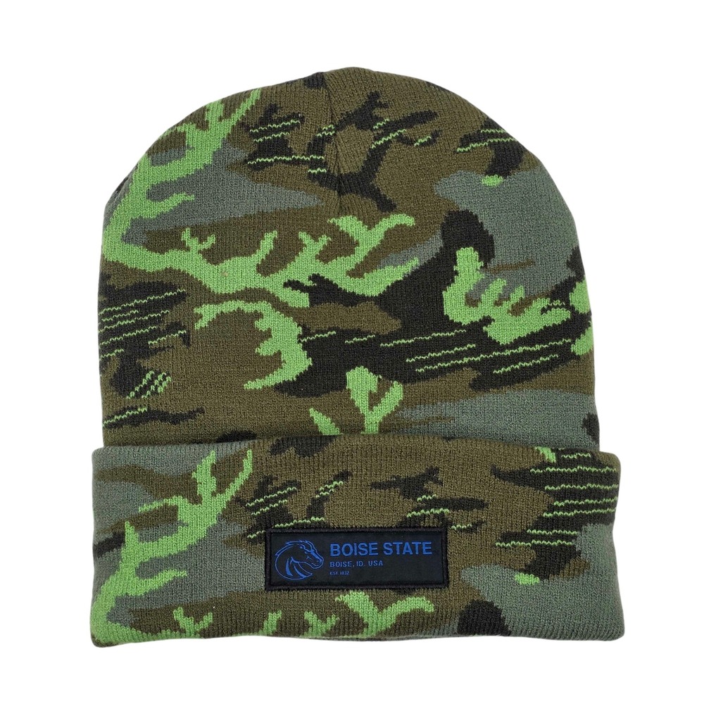 Nike Boise State Broncos Military Appreciation Beanie Cuffed Knit Camo Hat NWT